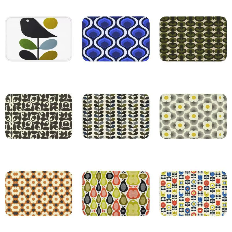 Orla Kiely-Tapis de porte d'entrée moderne du milieu du siècle