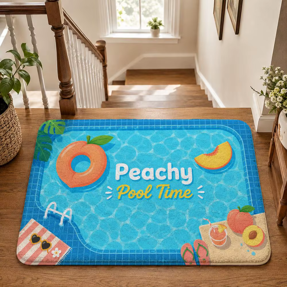 Tapis de sol pour fête au bord de la piscine