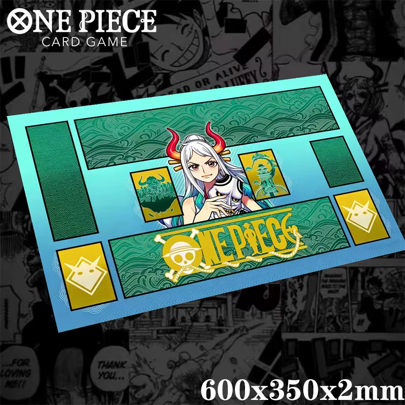 Tapis de jeu One Piece 600x350mm DIY Yamato Uta Perona Reiju, plateau de combat antidérapant en caoutchouc pour joueur unique, tapis de cartes anime, cadeau pour enfants