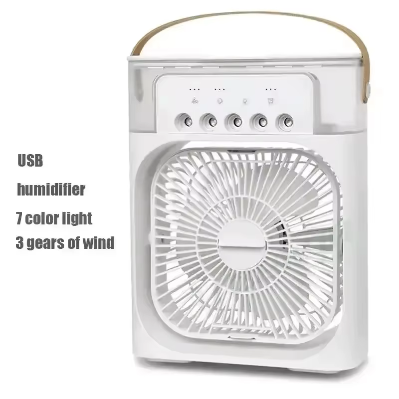 Ventilateur Rafraîchissant et Climatiseur Portable pour la Maison avec Veilleuse LED et Humidificateur