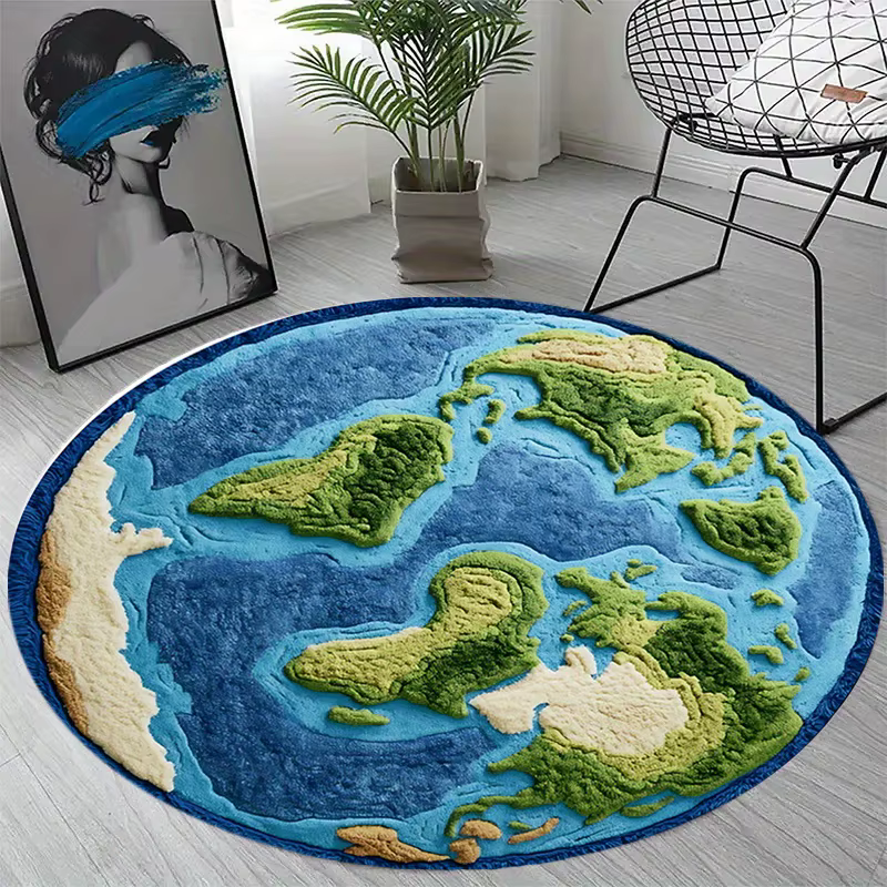 VIKAMA Earth Design Tapis rond doux
