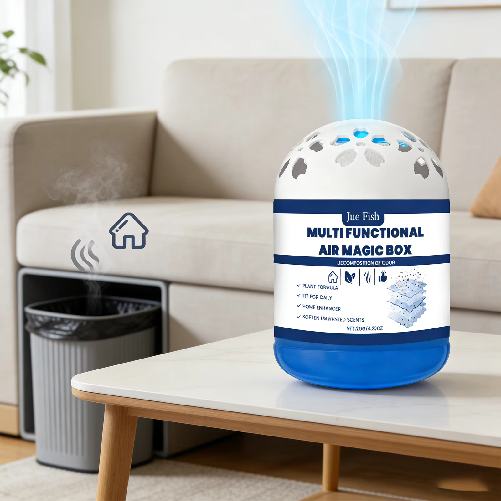 Désodorisant pour la maison, éliminateur d'odeurs longue durée pour voiture, chambre, salle de bain, placard, absorbeur d'humidité, purificateur d'air, boule désodorisante