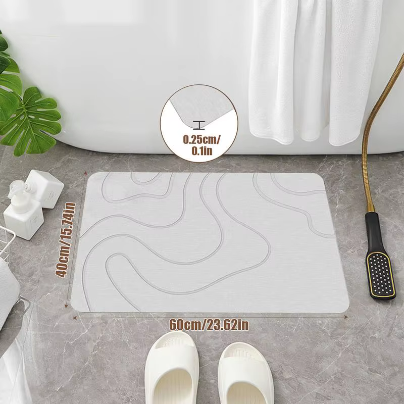 Tapis de bain en pierre de Diatomite d'intérieur