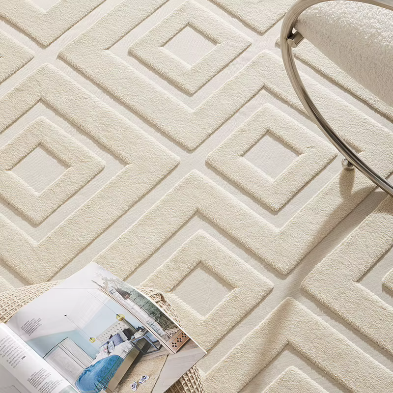 Tapis de salon crème style français