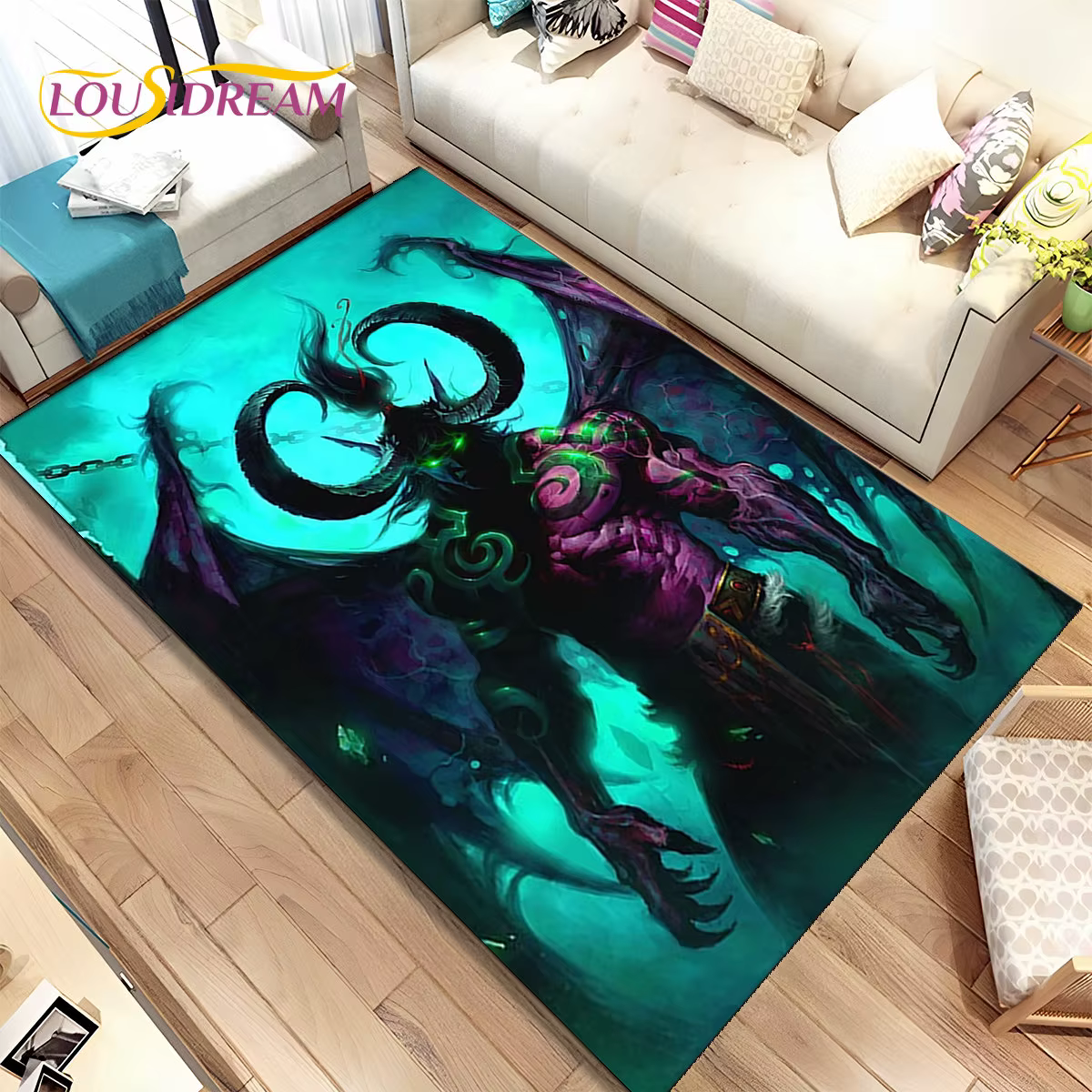 World of Warcraft-Tapis décoratif 3D pour salon et chambre à coucher