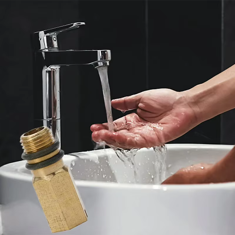 Robinet chaud et froid tout en cuivre, transformé en robinet froid simple, bouchon d'entrée d'eau pour cuisine, accessoires de robinetterie