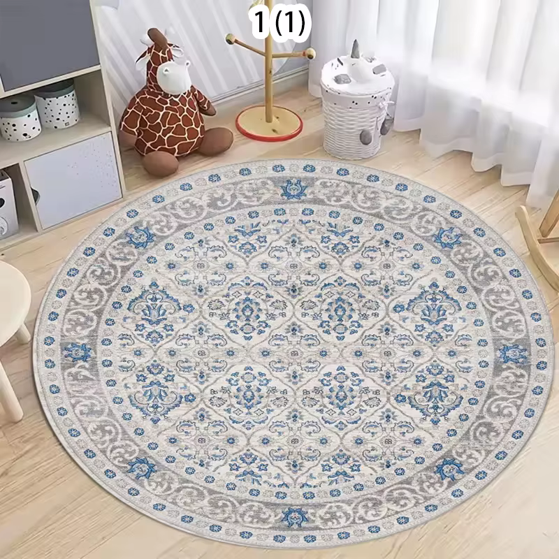 Tapis rond bohème antidérapant