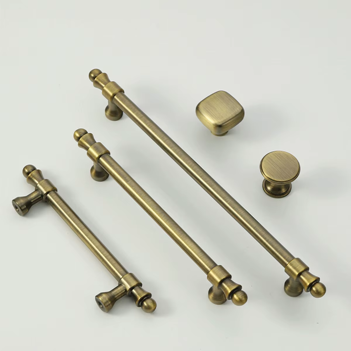 Poignées de meubles en alliage de zinc couleur bronze, boutons pour armoires de cuisine, accessoires de poignée pour armoire et tiroir, poignées rétro bronze