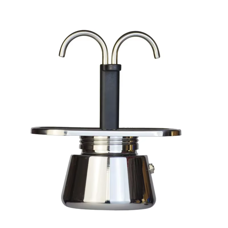 200ML Mini Moka Pot Double Tube 304 acier inoxydable cafetière italienne cafetière expresso main Verser cafetière Pot