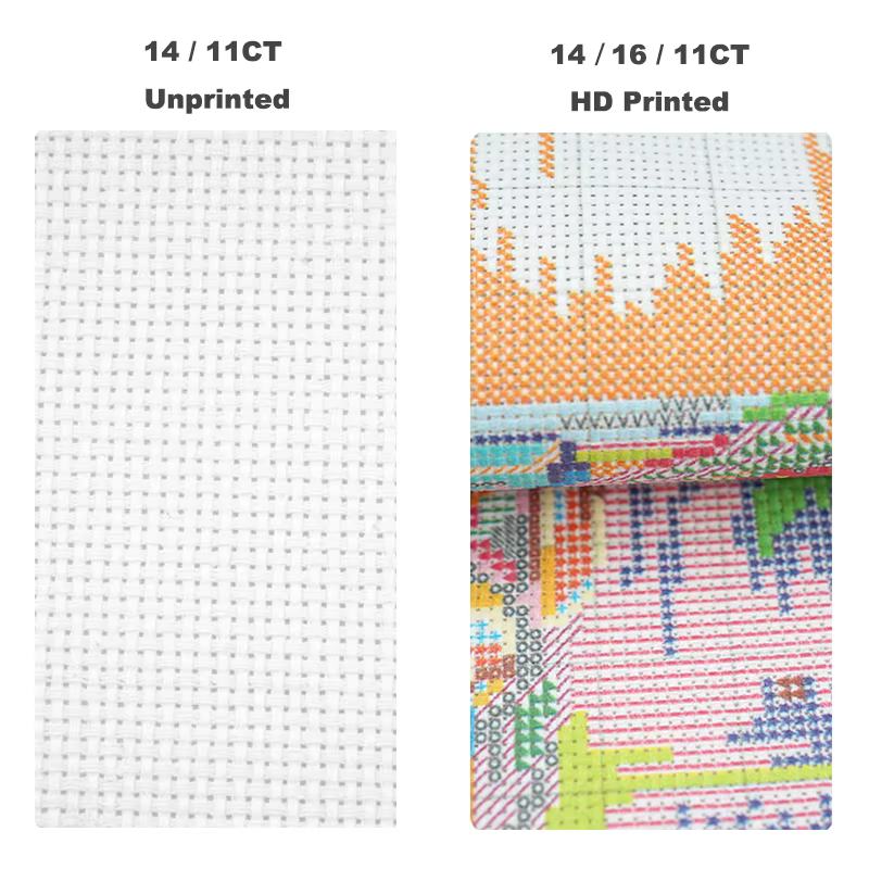 Kit de points de croix à motif de carpe Koi Aida 14/16/11CT, tissu blanc compté, tissu imprimé HD, broderie, décoration d'intérieur, accessoires artisanaux