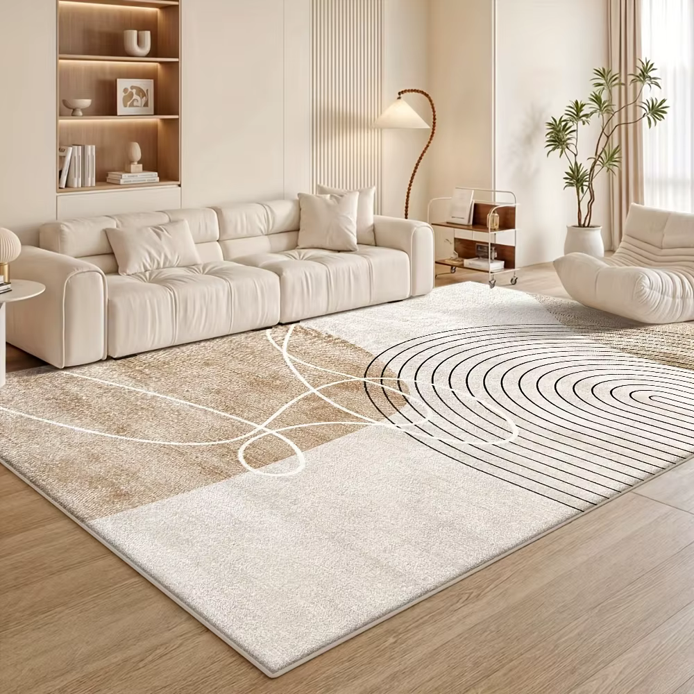 Tapis abstrait bohème VIKAMA adapté à une décoration luxueuse et créative dans les cafés