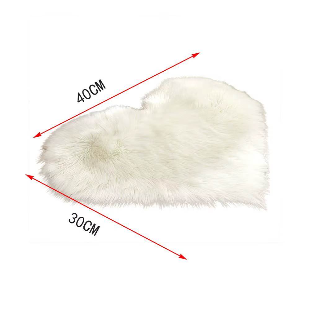 Tapis shaggy décoratif en fausse laine pour chambre à coucher