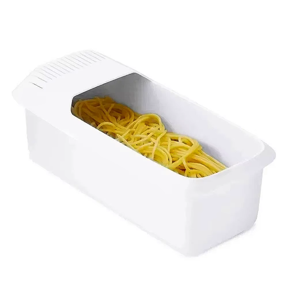 Boîte à pâtes en plastique, 1 pièce, cuiseur à pâtes pour nouilles au micro-ondes avec passoire, cuiseur à vapeur écologique pour Spaghetti et légumes, fournitures de cuisine