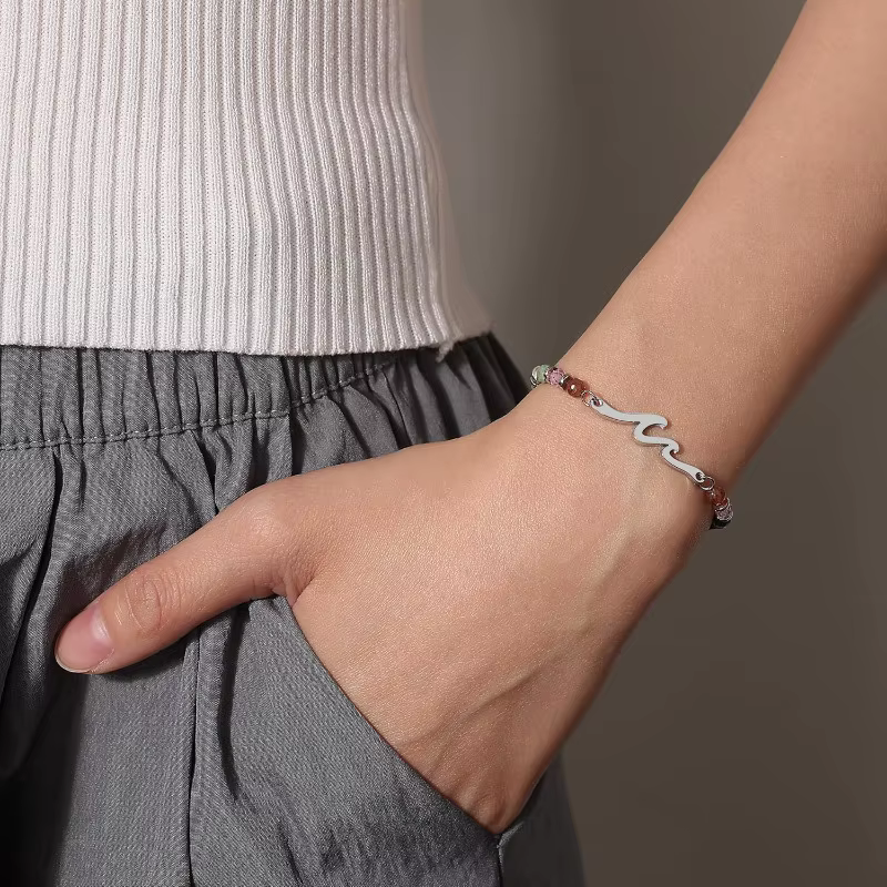 Cadeaux d'amis pour femmes, cadeau de sœur, Bracelets d'amitié, Bracelet de bas de Noël d'anniversaire de meilleur ami Wave Bestie