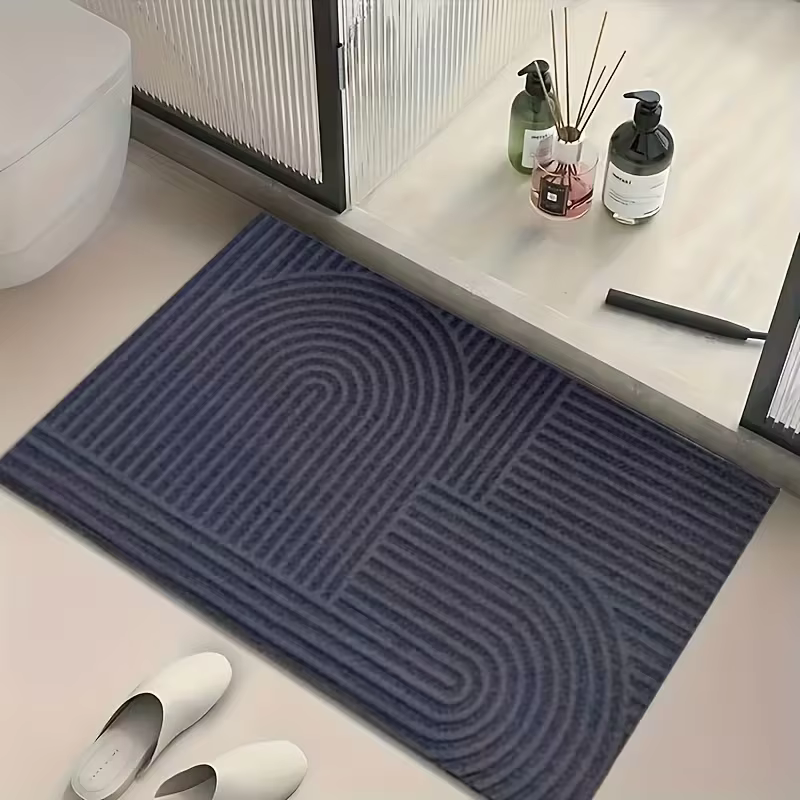 Tapis d'entrée simple antidérapant pour porche, tapis de sol tricolore lavable pour intérieur et extérieur, décoration de la maison
