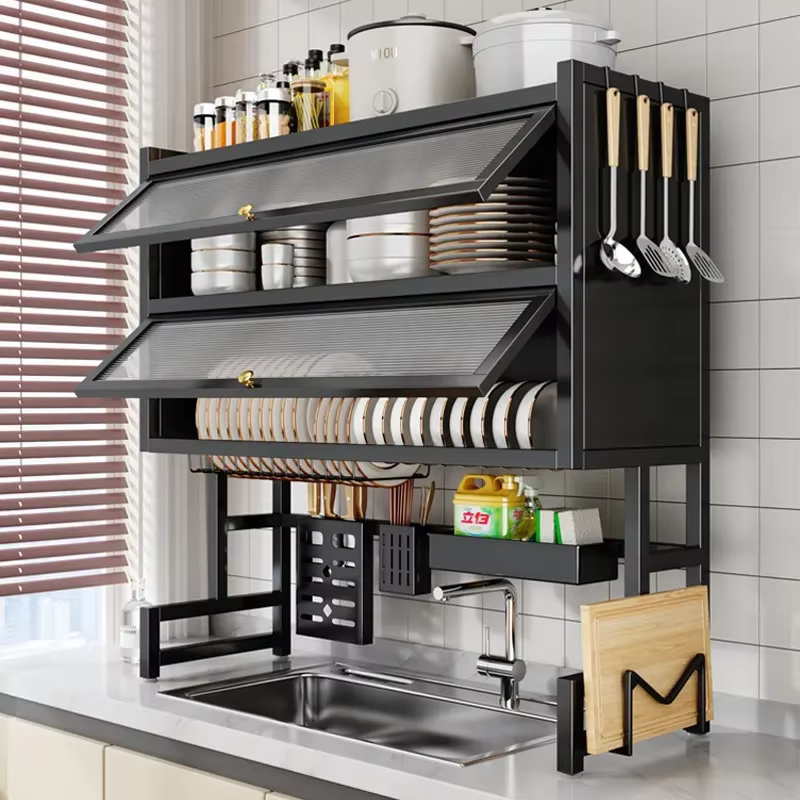 Égouttoir de cuisine, égouttoir à vaisselle, égouttoir à assiettes, rangement pour évier, étagère pour lave-vaisselle, étagère de rangement pour vaisselle