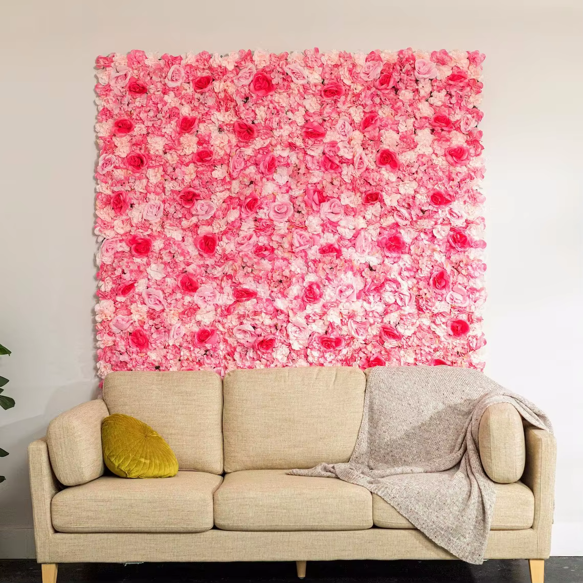 Paredes de fleurs artificielles d'extérieur pour décoration