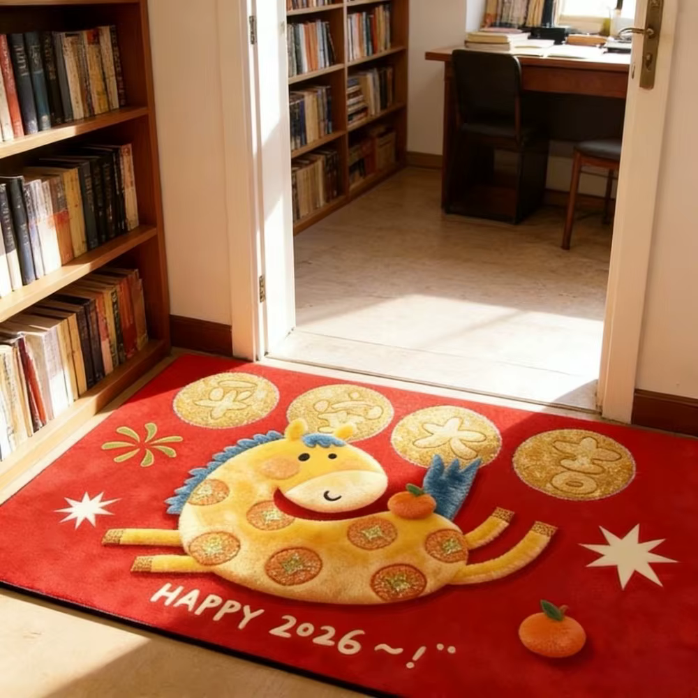Tapis de sol cheval de dessin animé