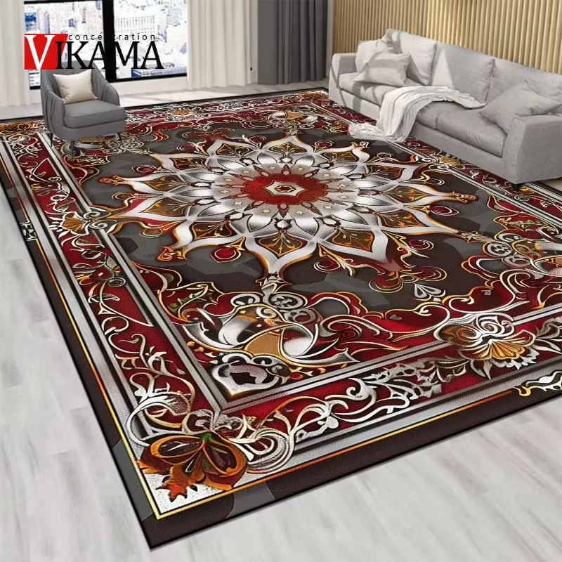 VIKAMA persan luxe cristal velours tapis rouge salon grande taille