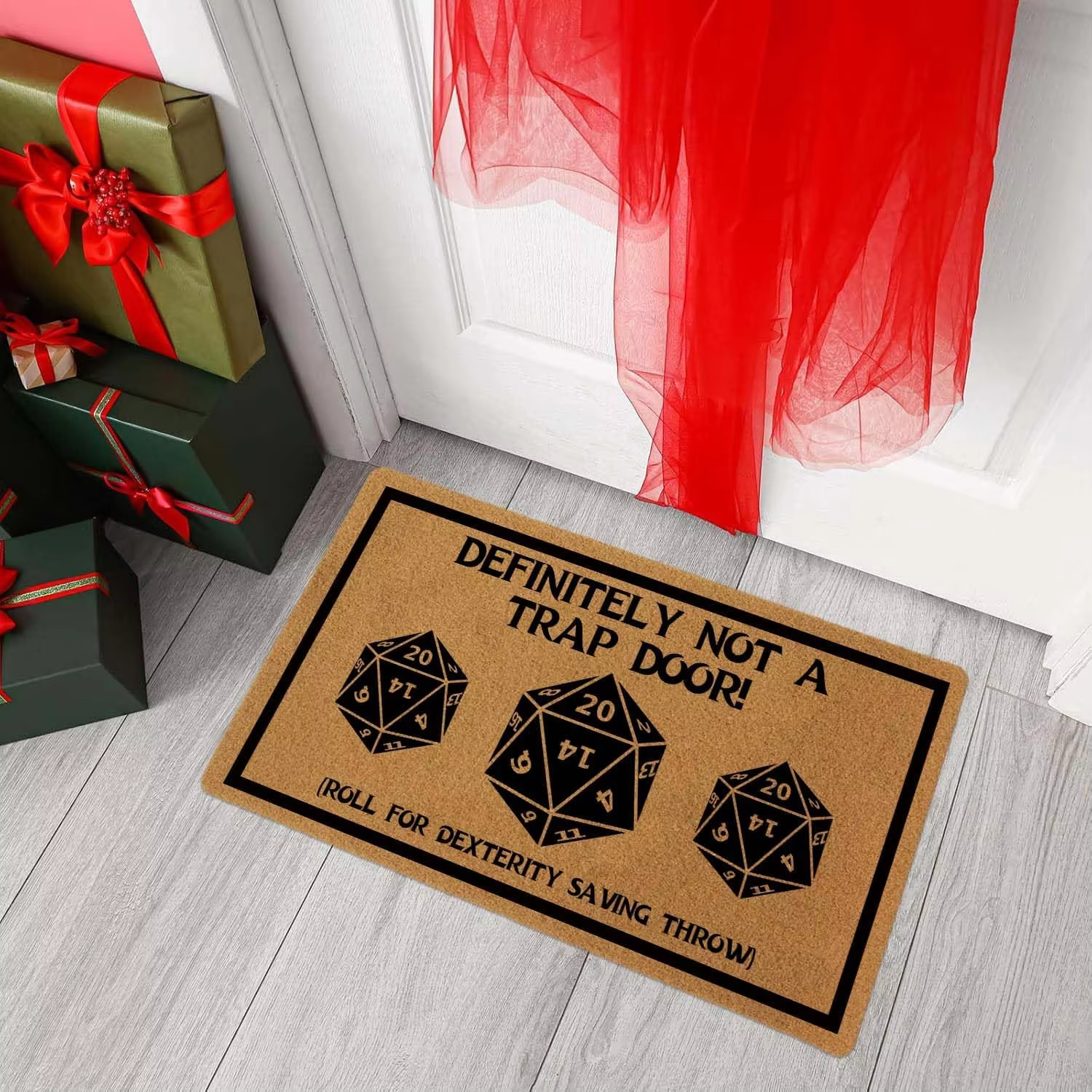 Tapis de bienvenue amusant pour les fans de D&D