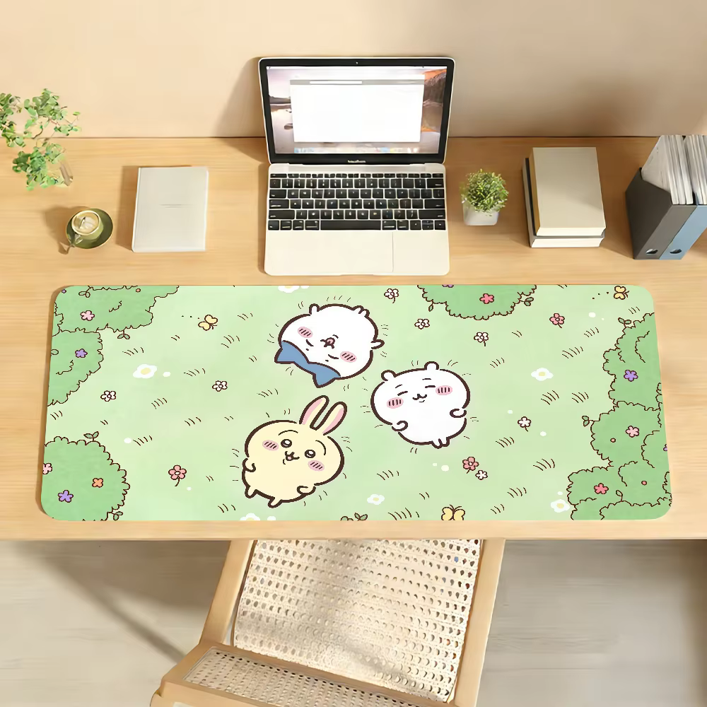 Tapis de souris Cartoon C-Chiikawa pour le bureau, les jeux et les claviers, antidérapant, grand format, imperméable