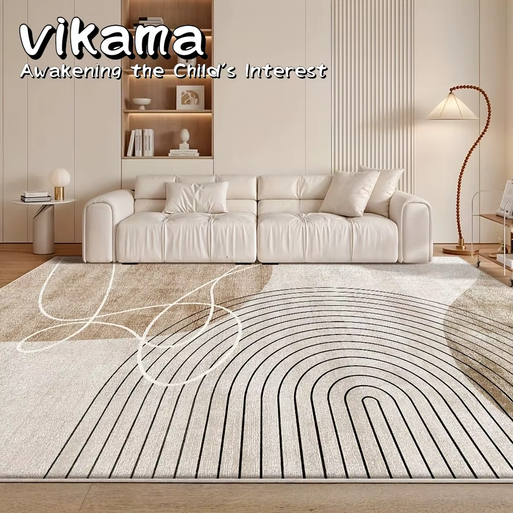 Tapis abstrait bohème VIKAMA adapté à une décoration luxueuse et créative dans les cafés