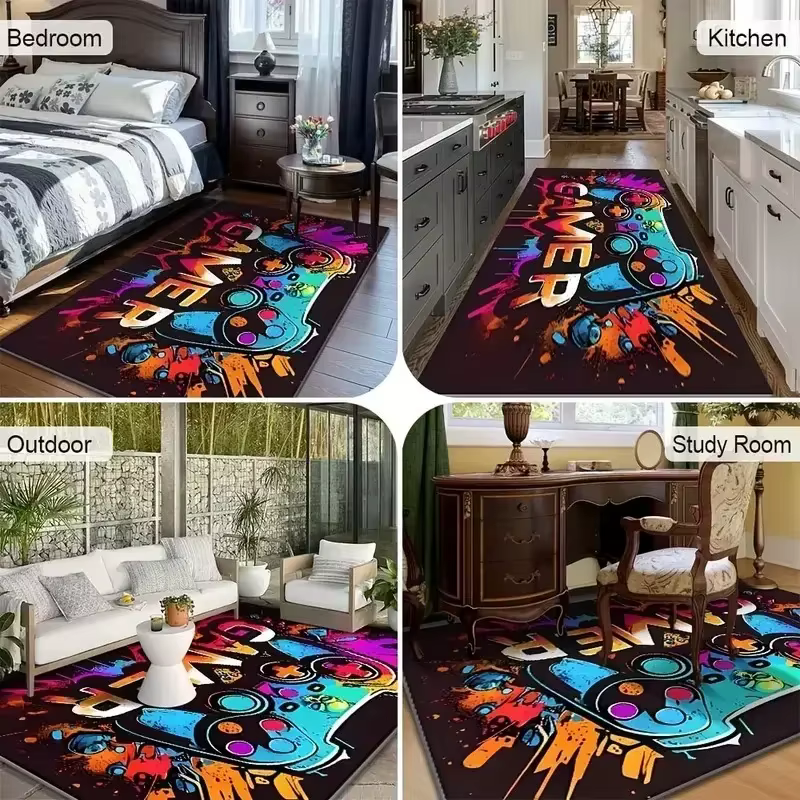 Grand tapis bohème persan de dinde, tapis pour salon, chambre à coucher, décoration de paillasson de canapé, tapis de sol antidérapant pour jeu d'enfant