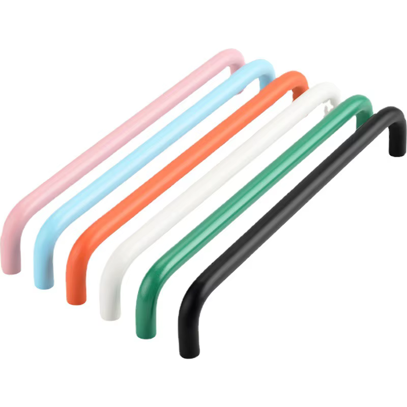 Poignées d'armoire de cuisine colorées, boutons et poignées de 128mm pour tiroir, placard de chambre d'enfant, poignée de meuble