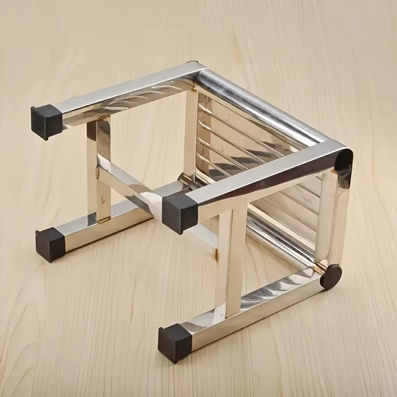 Tabouret carré multifonctionnel en acier inoxydable - Imperméable, antidérapant, épais et durable, adapté à une utilisation en intérieur et en extérieur.
