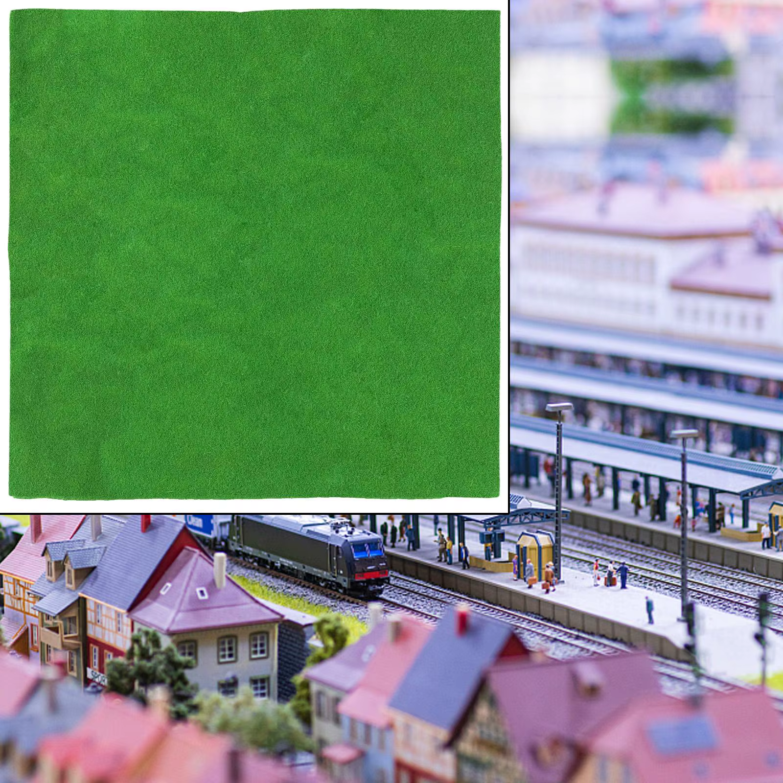 Tapis d'herbe artificiel vert 25x25cm