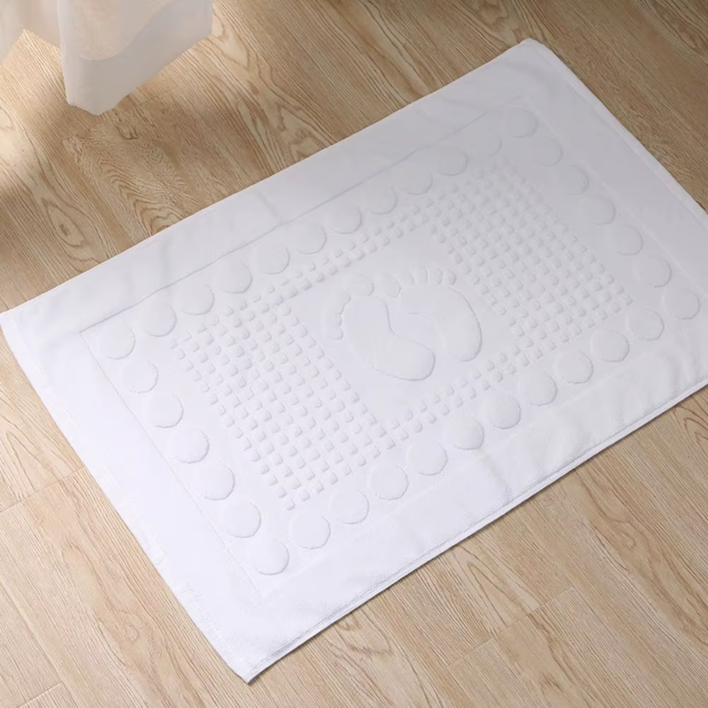 Tapis de bain en coton absorbant l'eau non ald