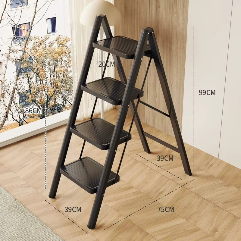 Échelle à chevrons épaisse pliante de ménage, cadeau mobile d'échelle de sécurité, échafaudage multifonctionnel sans Installation Stable