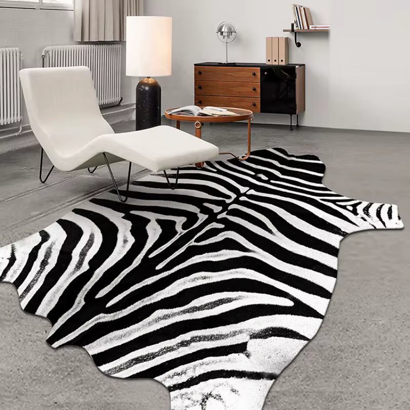 Tapis irrégulier en Faux peau de vache