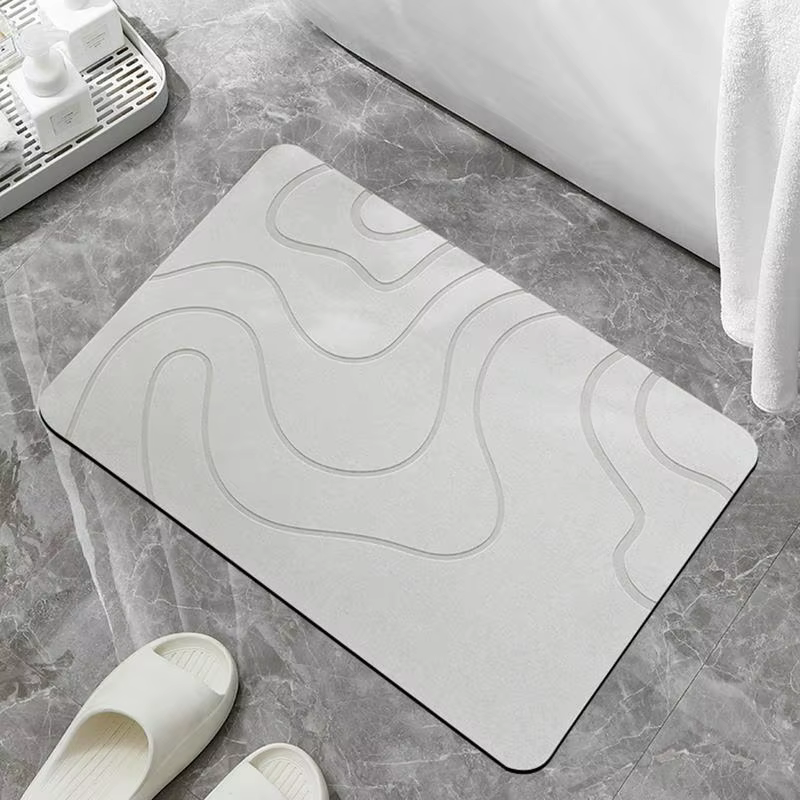 Tapis de bain en pierre de Diatomite d'intérieur