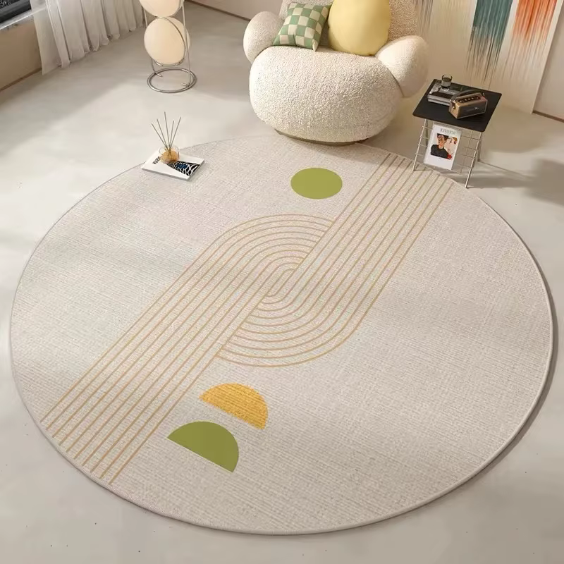 VIKAMA Tapis rond moderne et minimaliste