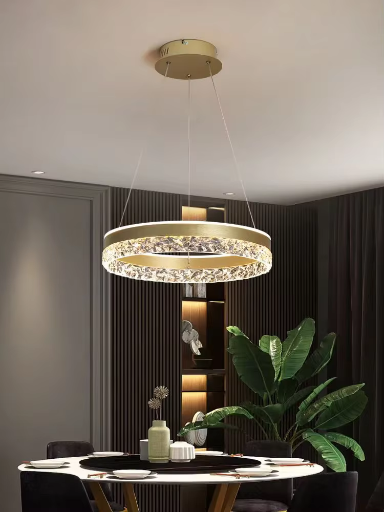 Lampe à suspension en cristal pour chambre à coucher