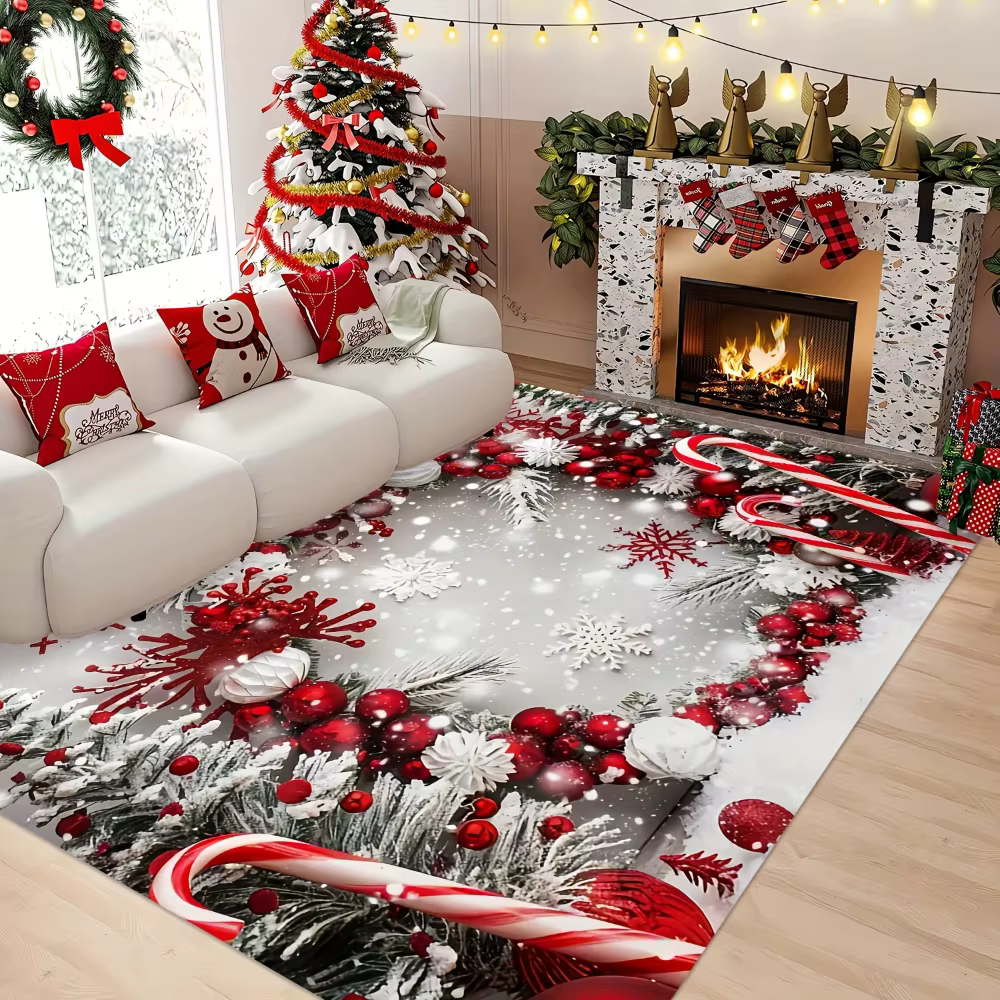 Tapis décoratif sur le thème de Noël pour salons