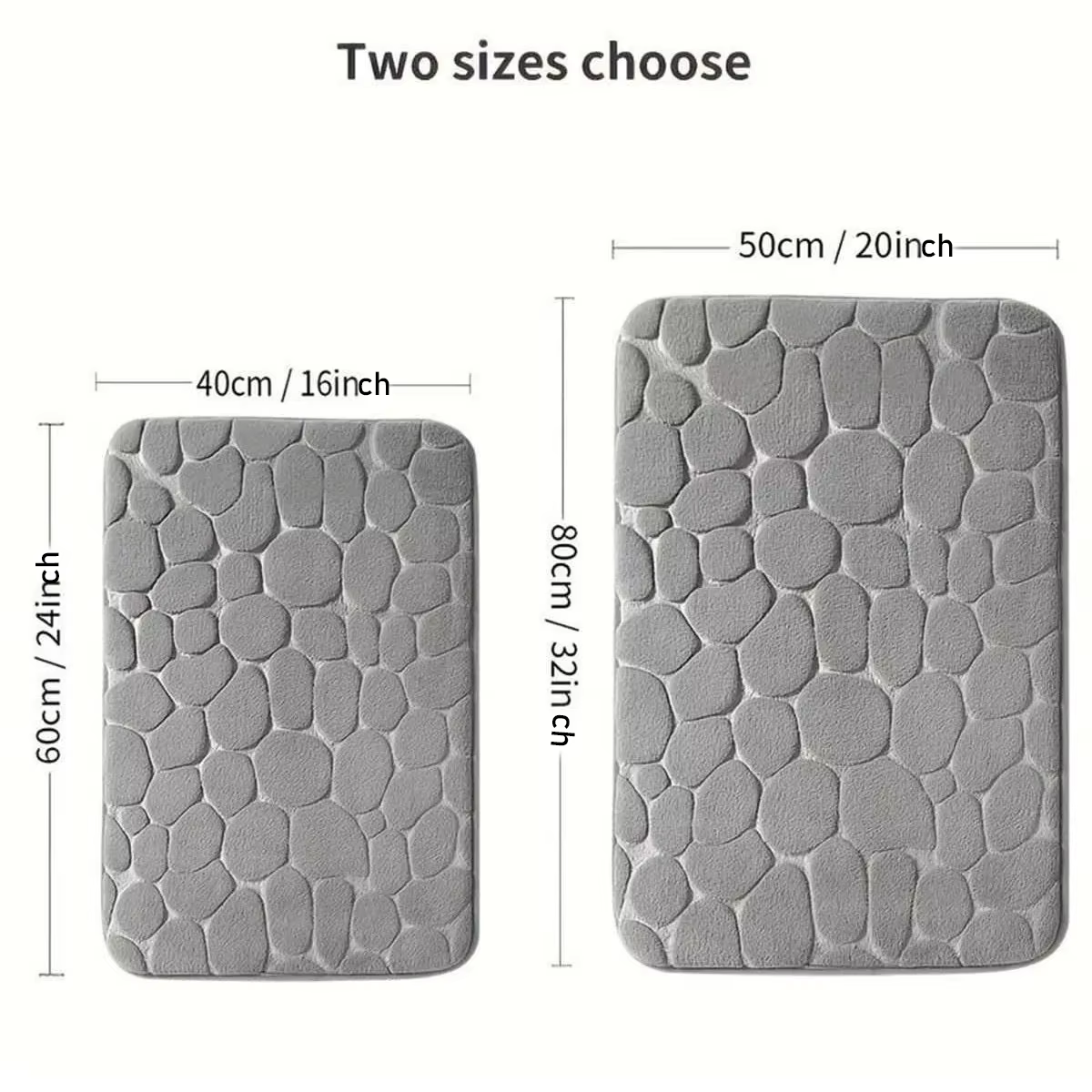 Tapis de bain pavé 1 pièce