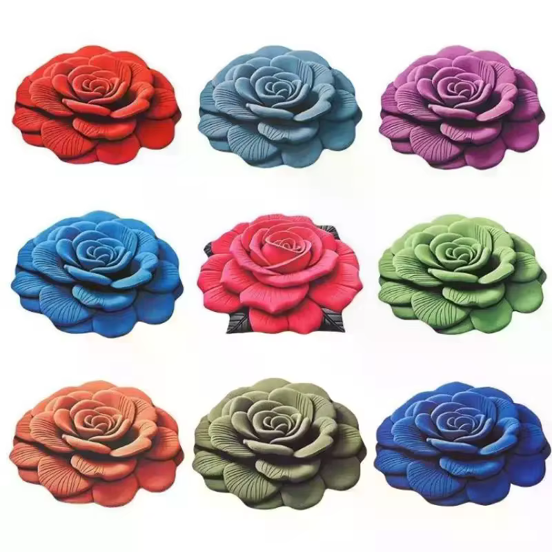 Tapis à fleurs, tapis de sol pivoine douce de forme spéciale