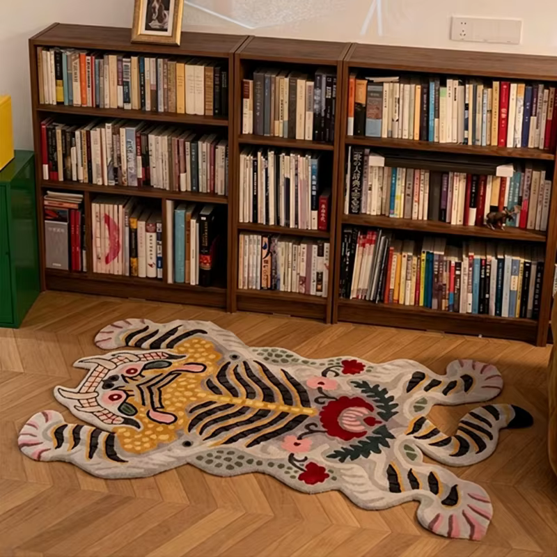 Tapis de chambre doux et moelleux en fausse fourrure de cachemire