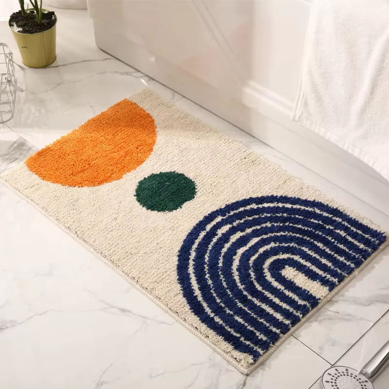 Tapis de bain VIKAMA, art abstrait moderne