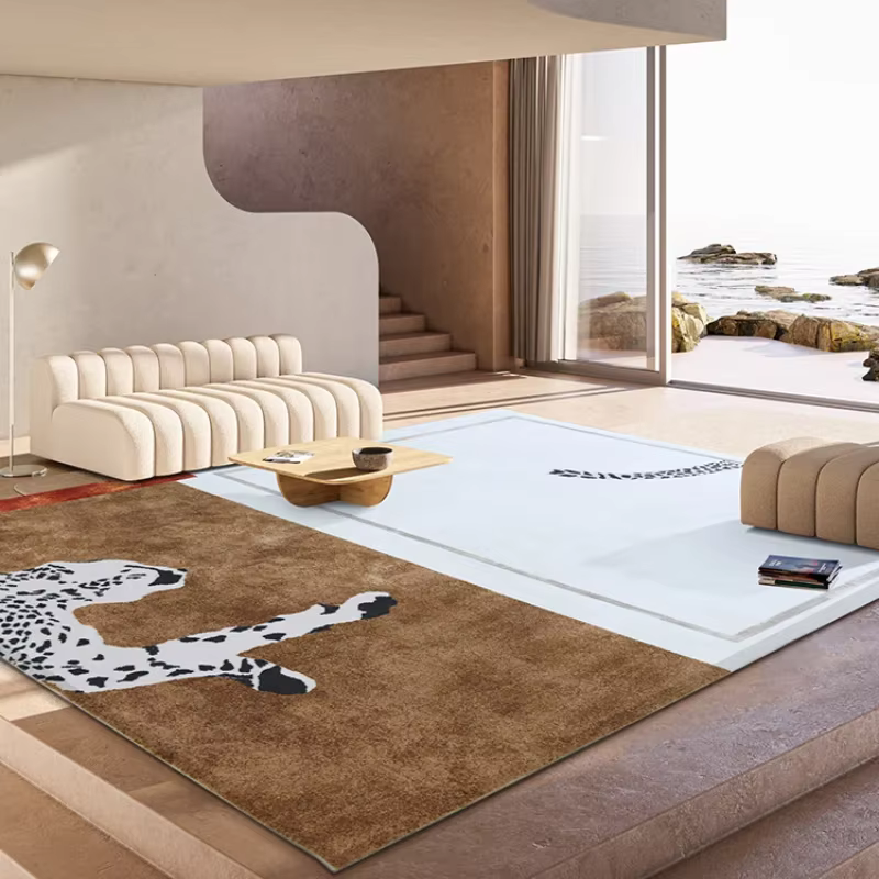 Tapis de sol léger de luxe imprimé léopard