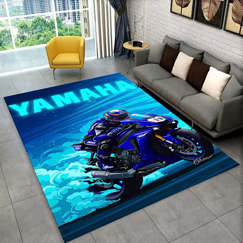 Tapis 3D Y-Yamaha Racing Moto pour salle de jeux