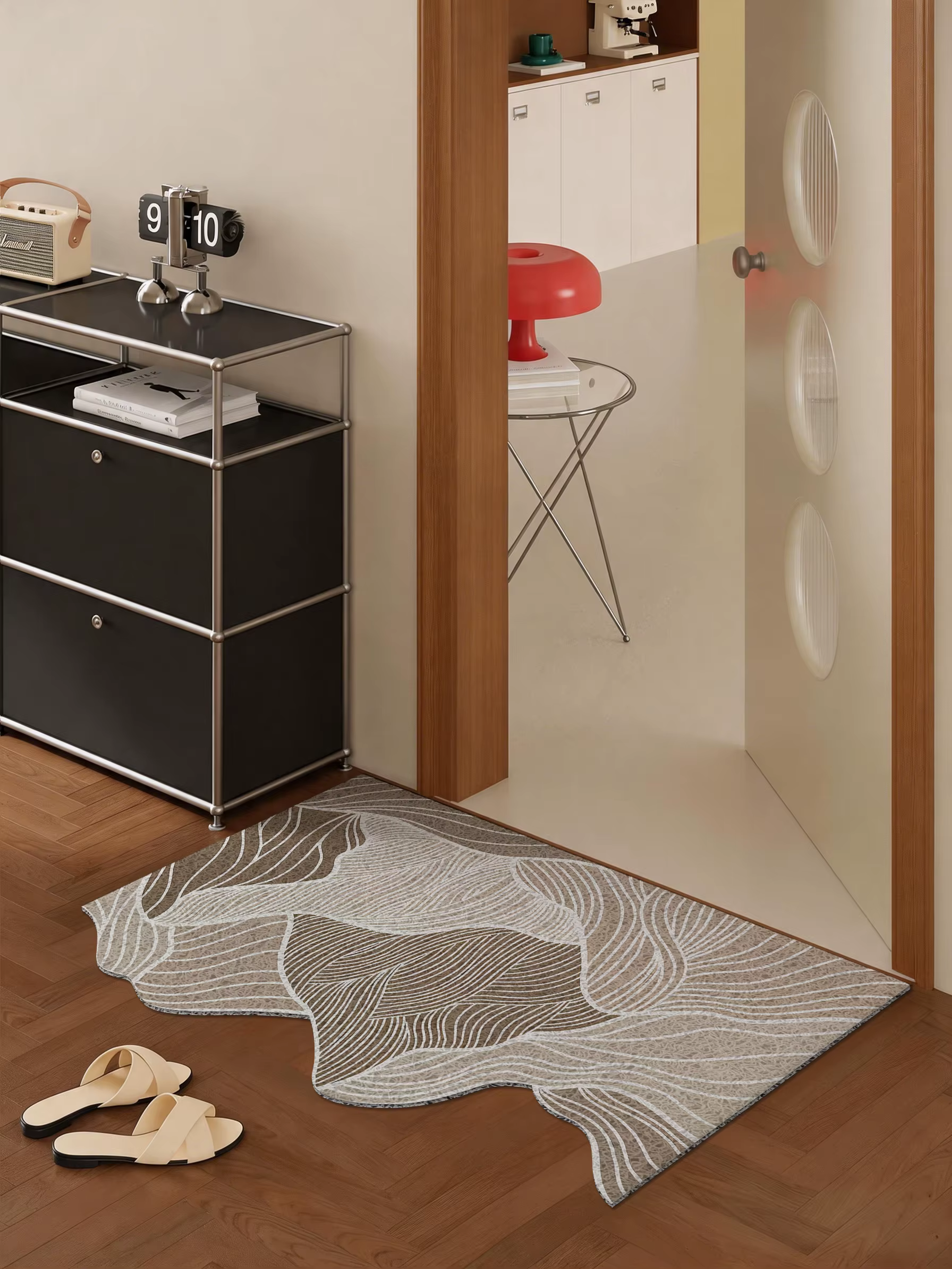 Tapis d'entrée Durable avec conception de montagne/vages