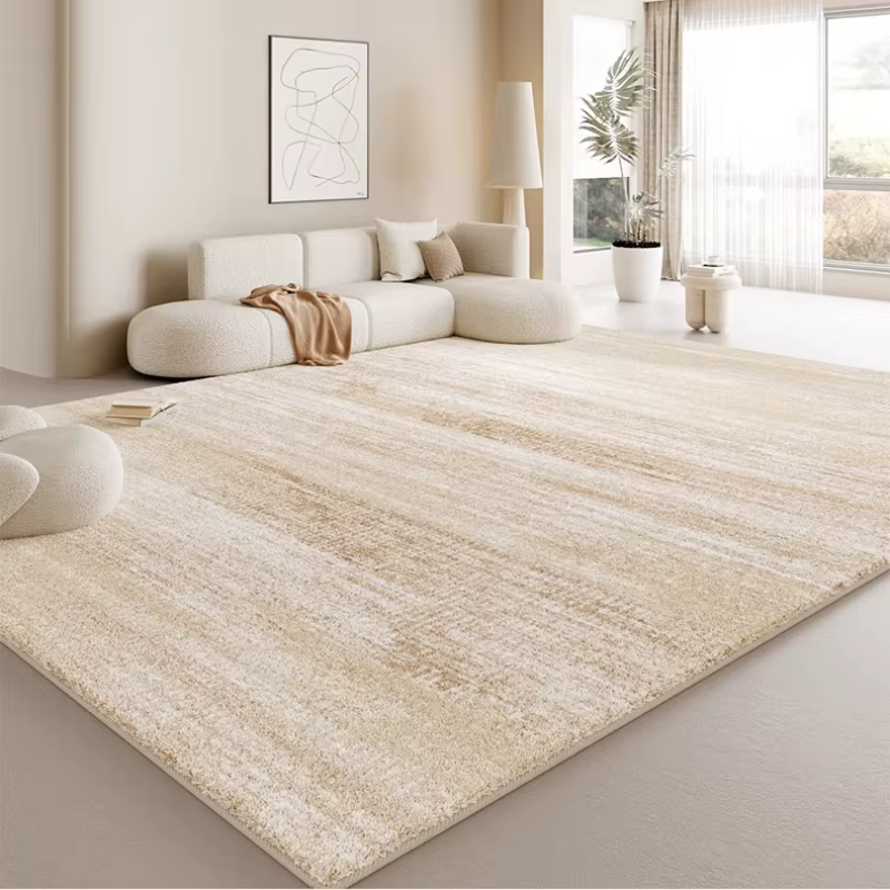 Tapis de sol épais et lavable de Style crème pour chambre à coucher