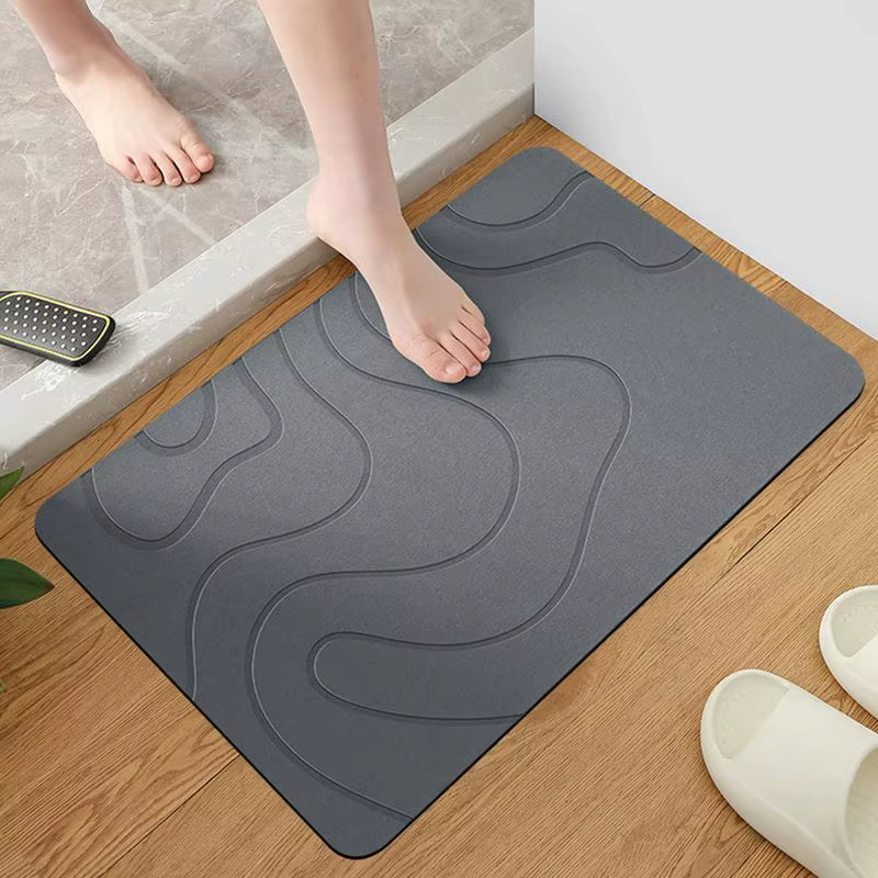 Tapis de bain en pierre de Diatomite d'intérieur