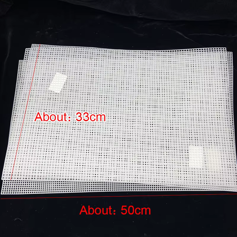 Crochet de fil de tapis de sac en tissu de maille en plastique