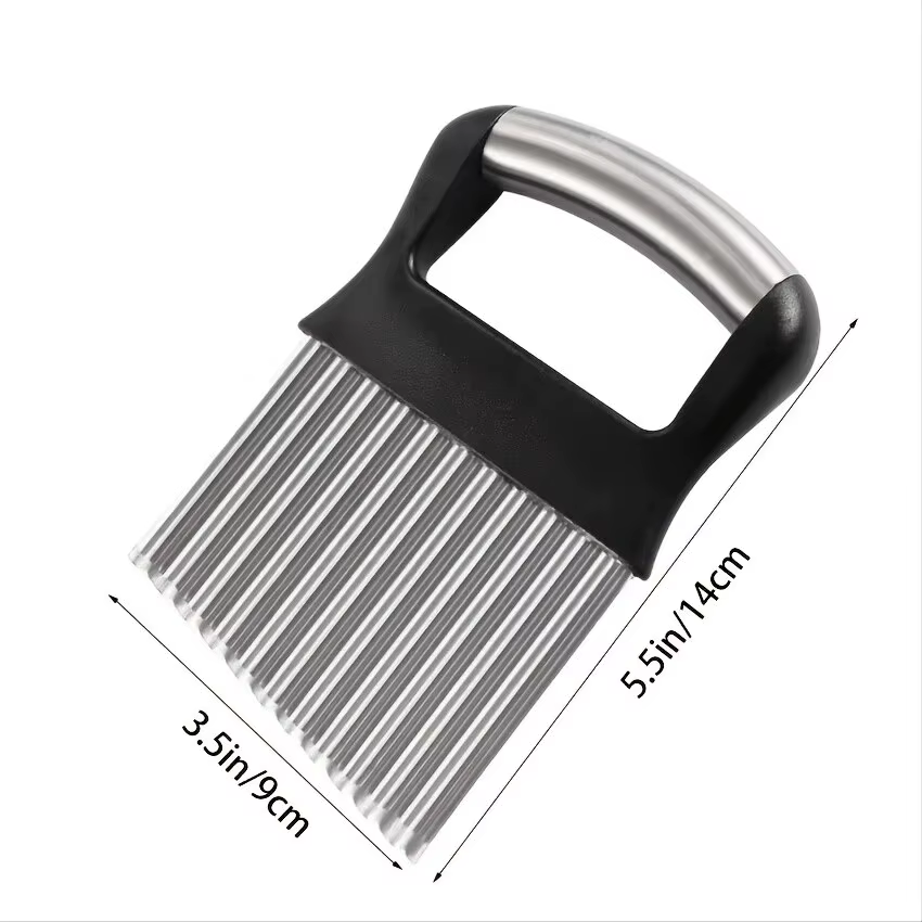 Améliorez votre cuisine avec un coupe froissé 1 pièce - Couteau hachoir ondulé pour fruits, légumes, salade, carottes, pommes de terre et frites