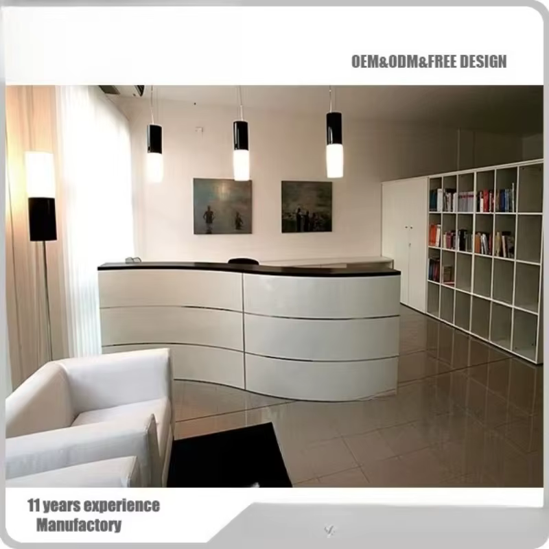 Comptoir de service client exécutif de grande taille, design personnalisé, directement de l'usine, pour hôpital