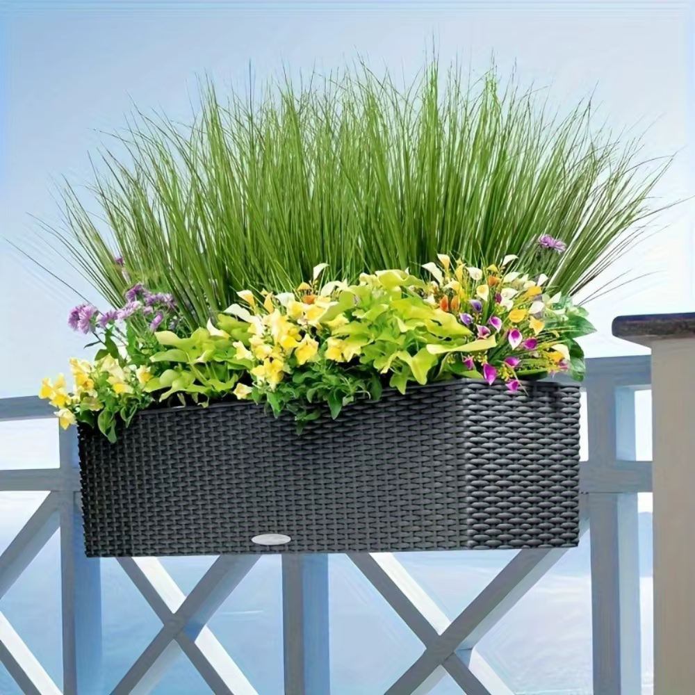 12 pièces d'herbe artificielle verte 40/70 cm